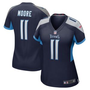 Chris Moore Tennessee Titans Women Game Jersey - Navy