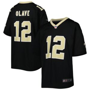 Chris Olave New Orleans Saints Youth Game Jersey - Black