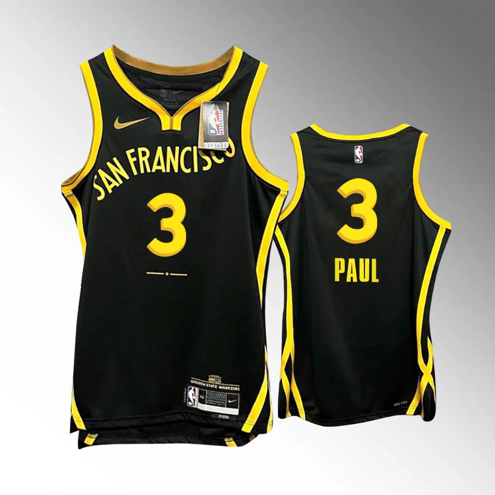 Chris Paul #3 San Francisco Golden State Warriors 2023-24 City Edition Jersey - Black