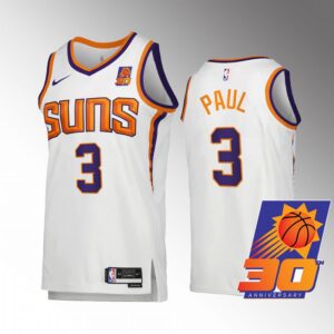 Chris Paul Phoenix Suns #3 White Jersey 30th Anniversary Association Edition