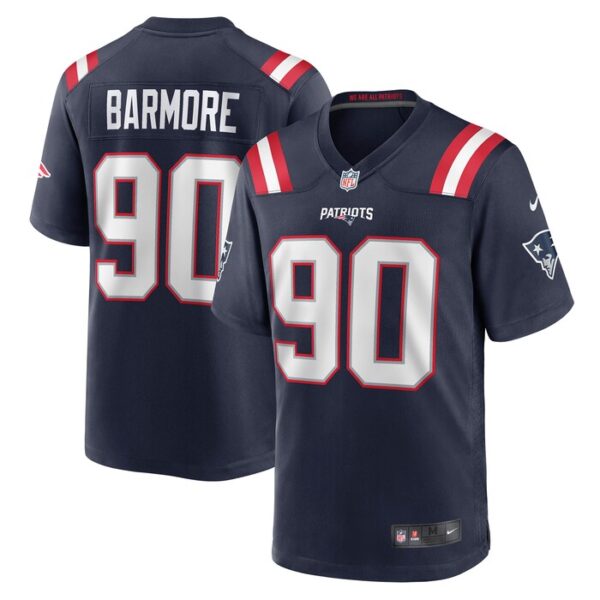 Christian Barmore New England Patriots Player Game Jersey - Navy