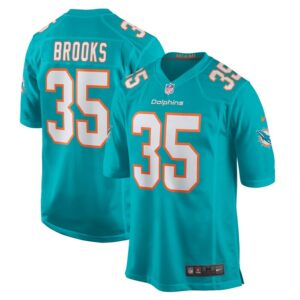 Christopher Brooks Miami Dolphins Team Game Jersey - Aqua