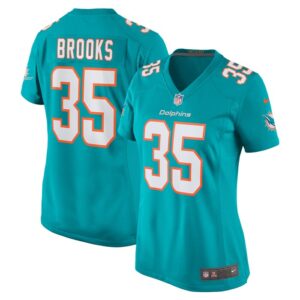 Christopher Brooks Miami Dolphins Women Team Game Jersey - Aqua