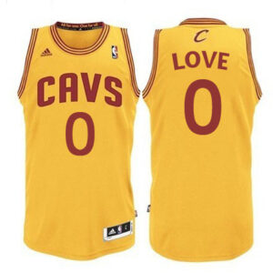 Cleveland Cavaliers #0 Kevin Love Revolution 30 Swingman Alternate Gold/Yellow Jersey