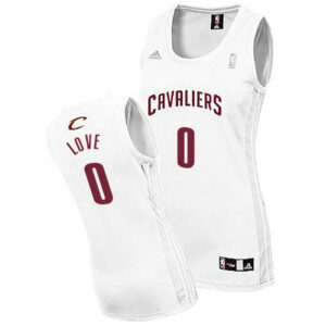 Cleveland Cavaliers #0 Kevin Love Women White Jersey