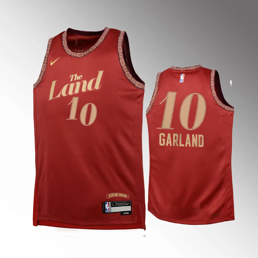 Cleveland Cavaliers #10 Darius Garland Youth 2023-24 City Edition Red Swingman Jersey