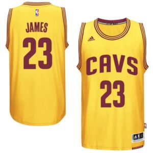 Cleveland Cavaliers #23 LeBron James 2014-15 New Swingman Alternate Gold CAVS Jersey