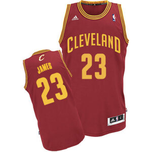 Cleveland Cavaliers #23 Lebron James Revolution 30 Swingman Road Red Jersey