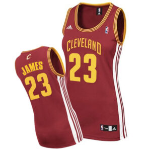 Cleveland Cavaliers #23 Lebron James Womens Swingman Road Wine Red Jersey