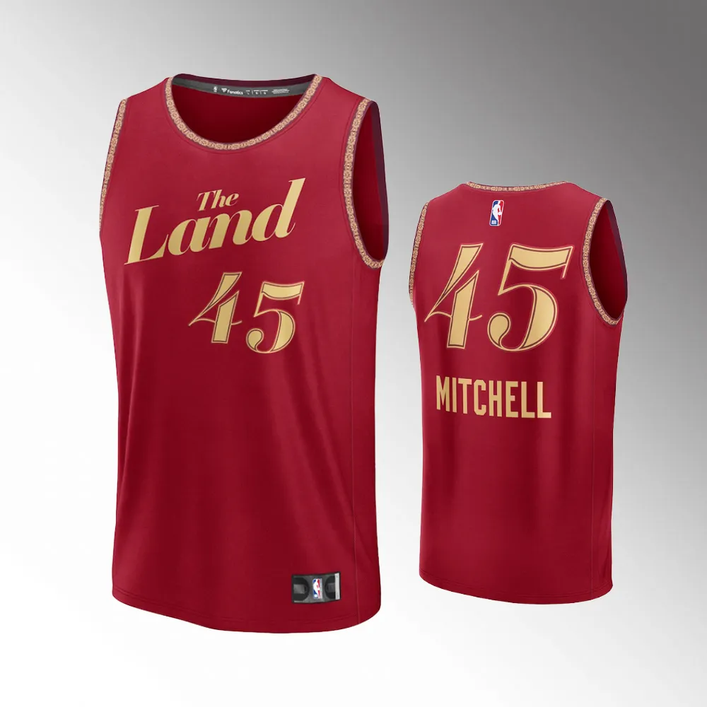 Cleveland Cavaliers City Edition Wine 2023-24 Youth #45 Donovan Mitchell Jersey