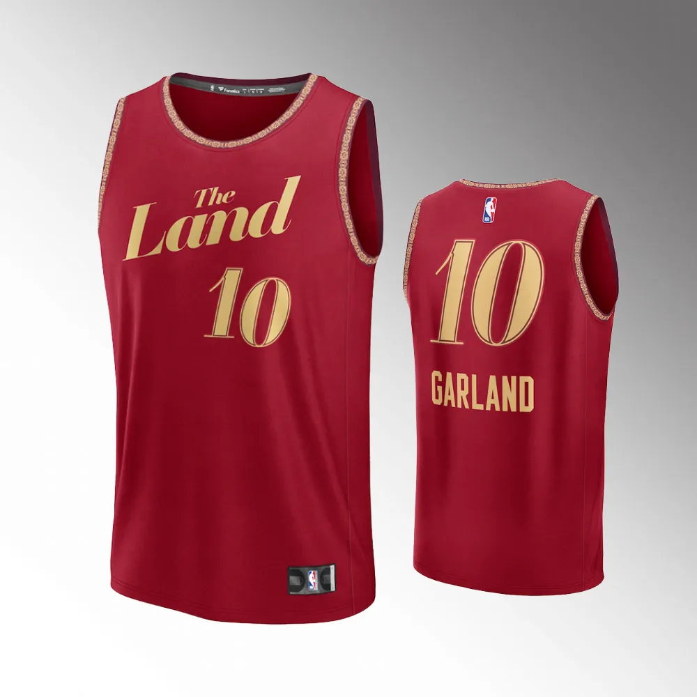 Cleveland Cavaliers Darius Garland Wine 2023-24 Fast Break #10 Jersey - City Edition