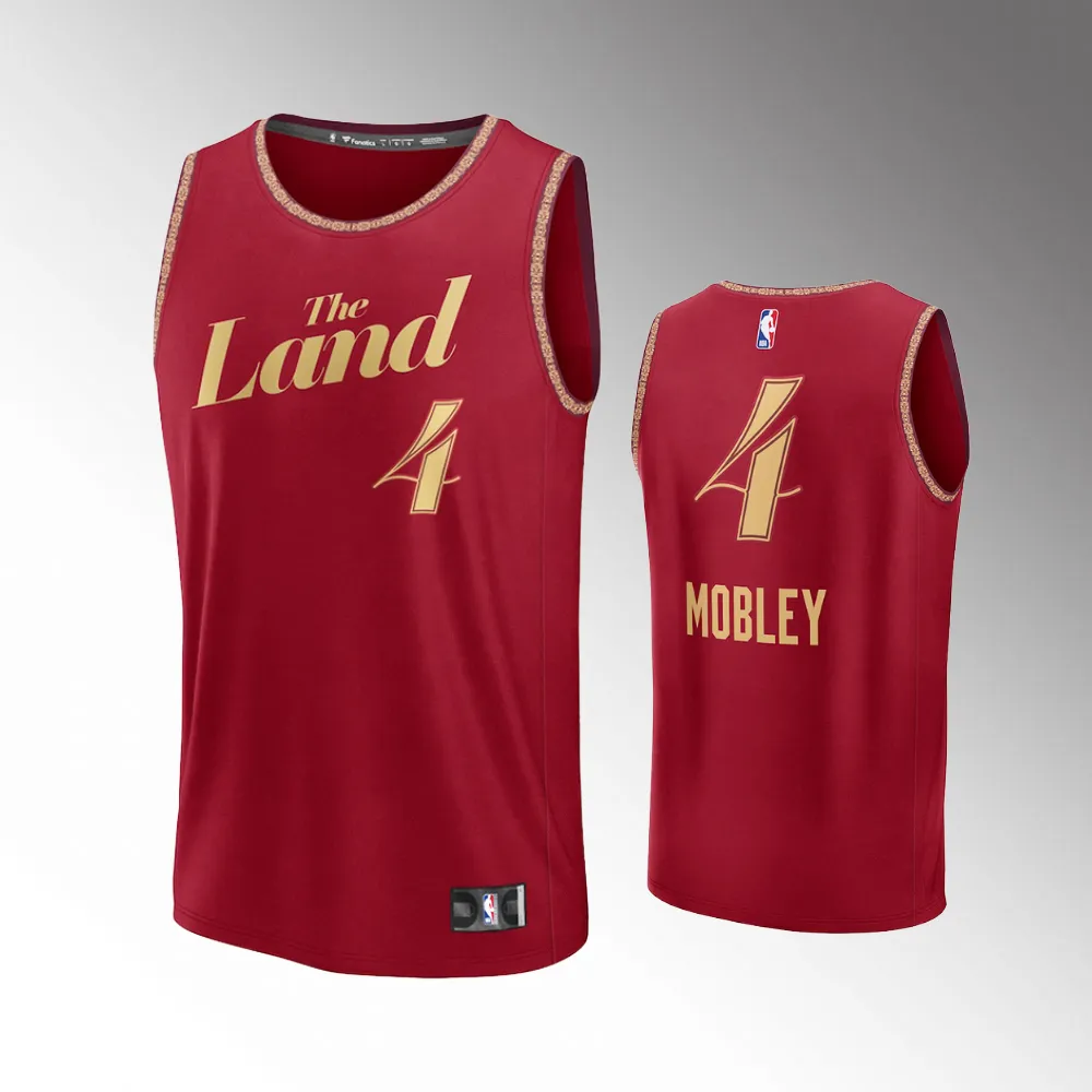 Cleveland Cavaliers Evan Mobley Wine 2023-24 Fast Break #4 Jersey - City Edition