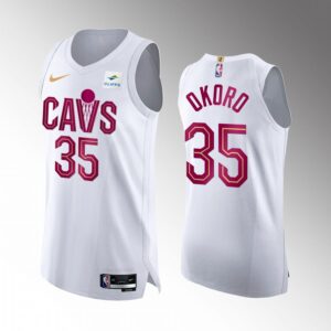 Cleveland Cavaliers Isaac Okoro 2022-23 Association Edition White #35 Jersey