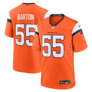 Cody Barton Denver Broncos Game Jersey - Orange