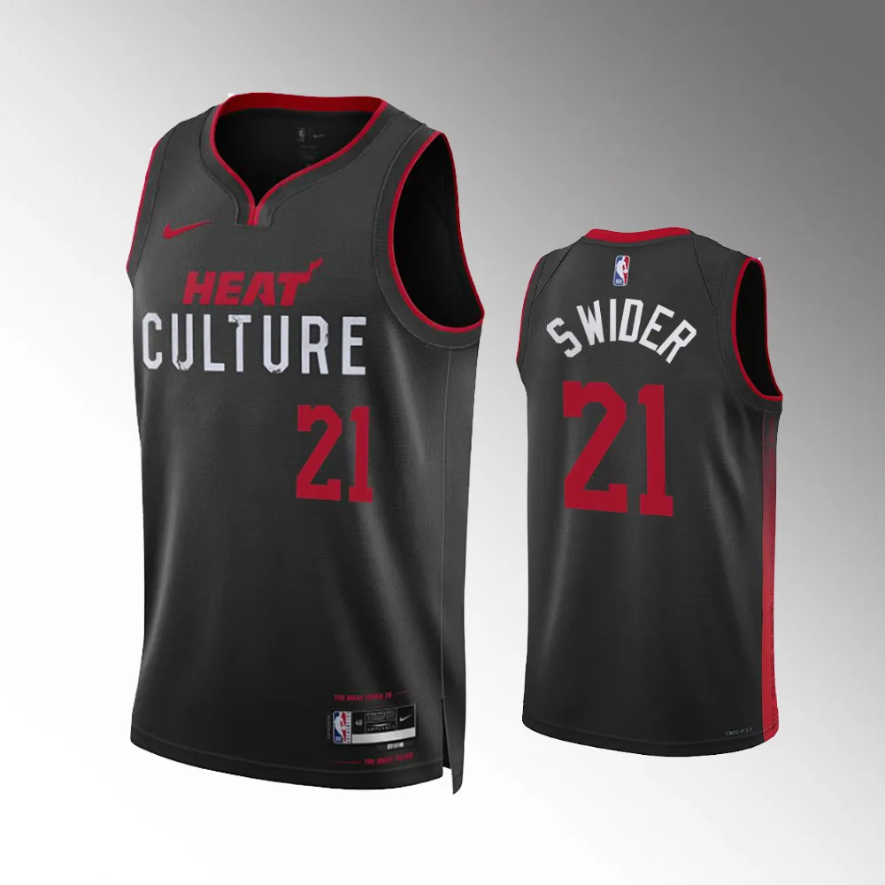 Cole Swider #21 Swingman Miami Heat 2023-24 City Edition Jersey - Black