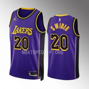 Cole Swider Statement Edition Los Angeles Lakers #20 Purple Jersey 2022-23 Swingman