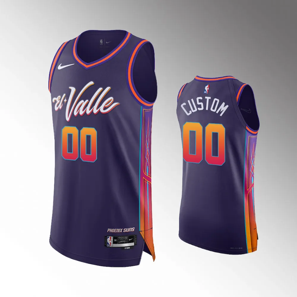 Custom #00 Phoenix Suns 2023-24 City Edition Jersey - Purple