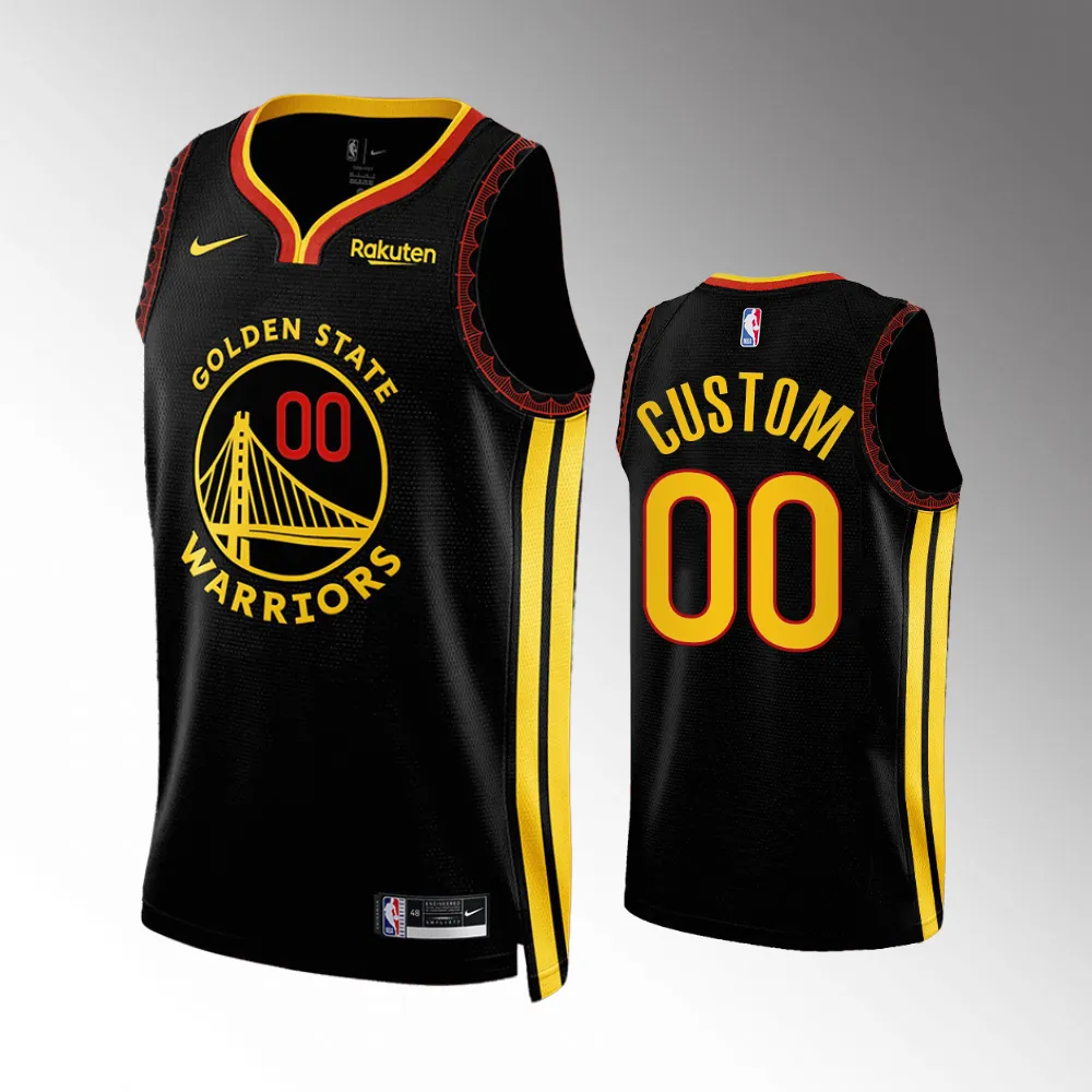 Custom #00 Swingman Golden State Warriors 2023-24 City Edition Jersey - Black