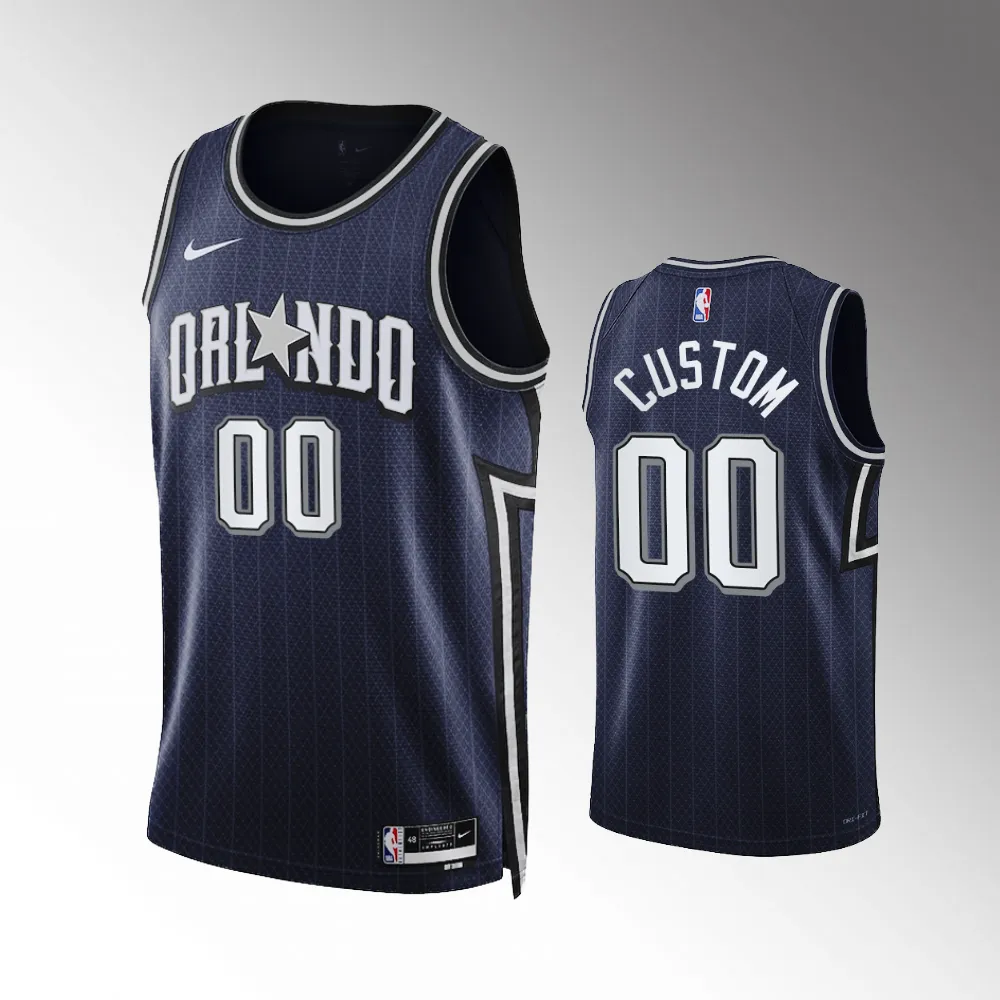 Custom #00 Swingman Orlando Magic 2023-24 City Edition Jersey - Navy