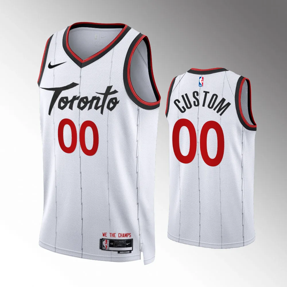 Custom #00 Swingman Toronto Raptors 2023-24 Association Edition Jersey - White