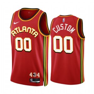 Custom 2022-23 Atlanta Hawks Red #00 Icon Edition Jersey