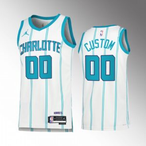 Custom 2022-23 Charlotte Hornets White #00 Association Edition Jersey Swingman