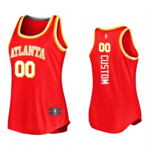 Custom Atlanta Hawks Red Icon Edition 2021 Women Jersey Replica