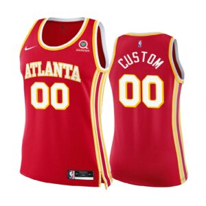 Custom Atlanta Hawks Red Icon Edition Women 2020-21 Jersey