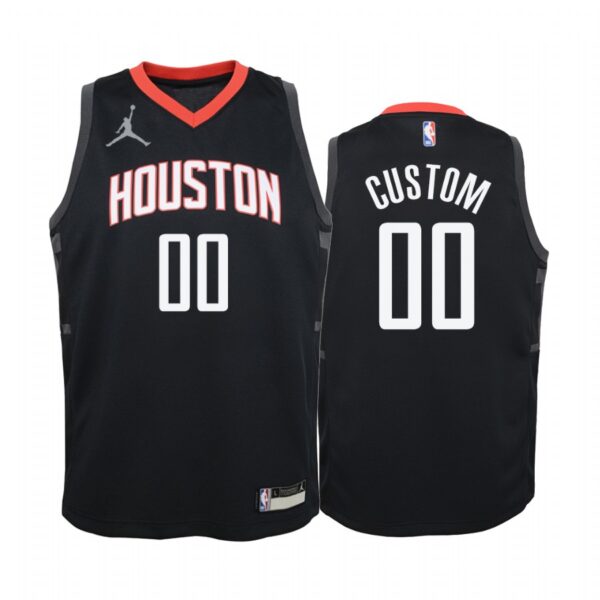 Custom Houston Rockets Youth Red Statement Jersey Jumpman