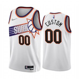 Custom Phoenix Suns 2022-23 White #00 Association Edition Jersey NBA 75th