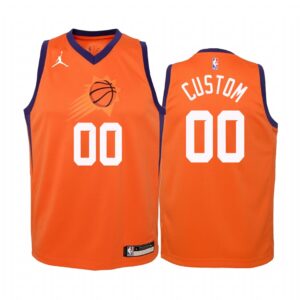 Custom Phoenix Suns Youth Orange Statement Jersey Jumpman