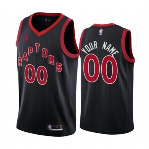 Custom Toronto Raptors Black Statement 2020-21 Jersey