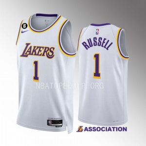 D'Angelo Russell 2022-23 Los Angeles Lakers White #1 Association Edition Jersey Swingman