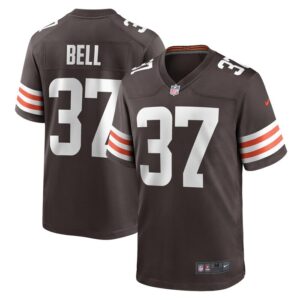 D'Anthony Bell Cleveland Browns Game Player Jersey - Brown