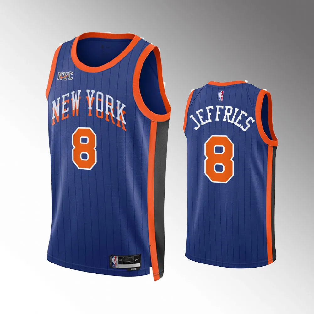 DaQuan Jeffries #8 Swingman New York Knicks 2023-24 City Edition Jersey - Blue