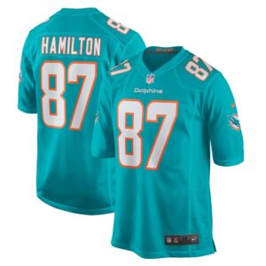 DaeSean Hamilton Miami Dolphins Home Game Player Jersey - Aqua