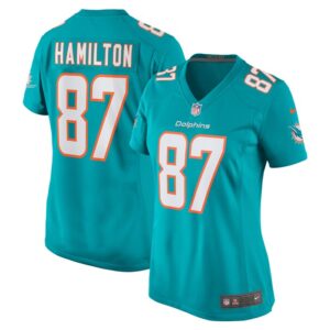 DaeSean Hamilton Miami Dolphins Women Home Game Player Jersey - Aqua