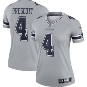 Dak Prescott Dallas Cowboys Women Inverted Legend Jersey - Gray