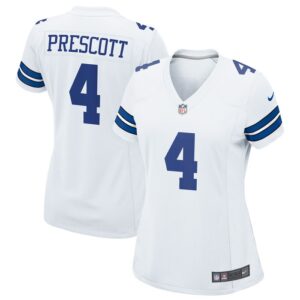 Dak Prescott Dallas Cowboys Women Team Game Jersey - White