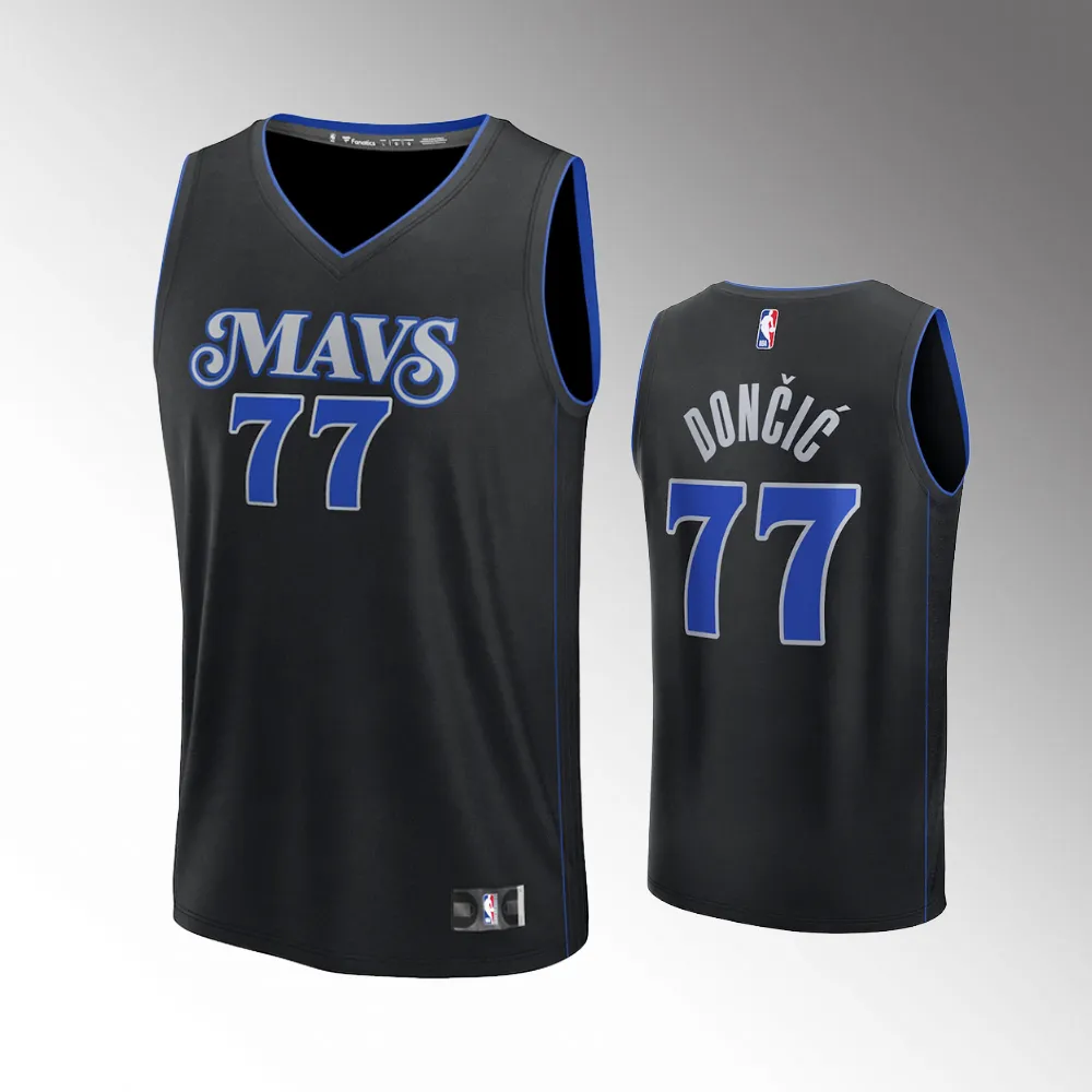 Dallas Mavericks City Edition Black 2023-24 Youth #77 Luka Doncic Jersey