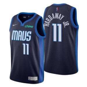 Dallas Mavericks Earned Edition Navy NO. 11 Tim Hardaway Jr. Jersey Swingman