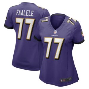 Daniel Faalele Baltimore Ravens Women Player Game Jersey - Purple