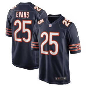 Darrynton Evans Chicago Bears Game Jersey - Navy