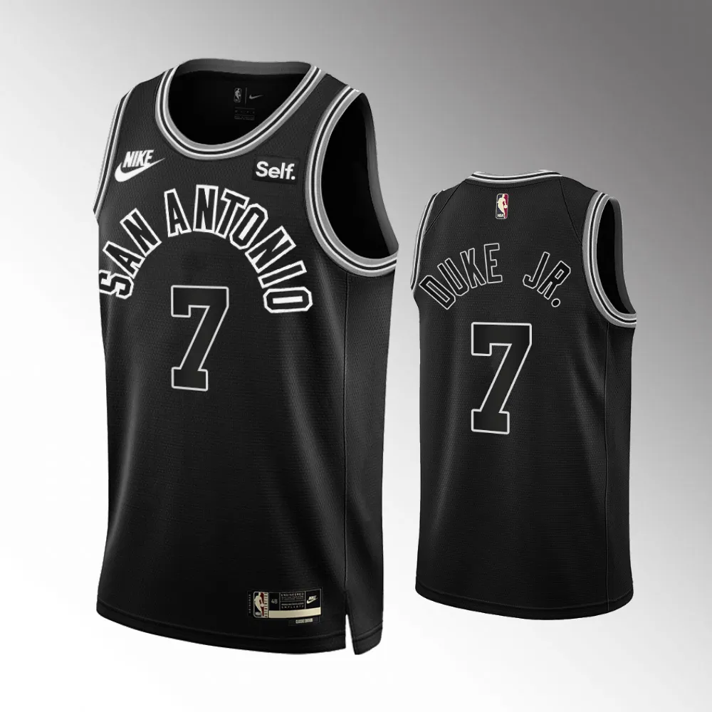 David Duke Jr. #7 Swingman San Antonio Spurs 2023-24 Classic Edition Jersey - Black