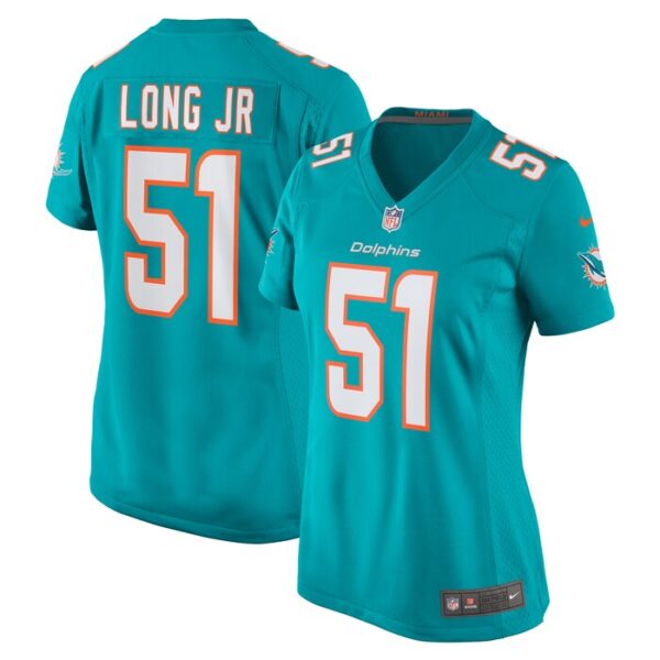 David Long Jr. Miami Dolphins Women Game Jersey - Aqua