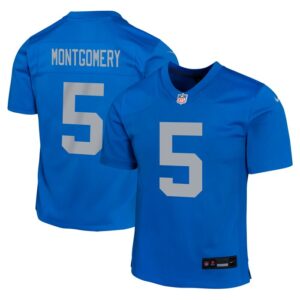 David Montgomery Detroit Lions Youth Alternate Player Game Jersey - Blue