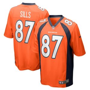 David Sills Denver Broncos Team Game Jersey - Orange