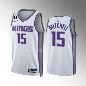 Davion Mitchell Sacramento Kings #15 White Jersey 2022-23 Association Edition Swingman