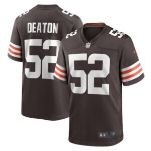 Dawson Deaton Cleveland Browns Game Player Jersey - Brown