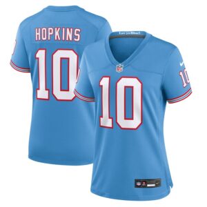 DeAndre Hopkins Tennessee Titans Women Oilers Throwback Player Game Jersey - Light Blue